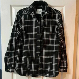 Jachs Girlfriend Button Down Plaid Flannel Size Small